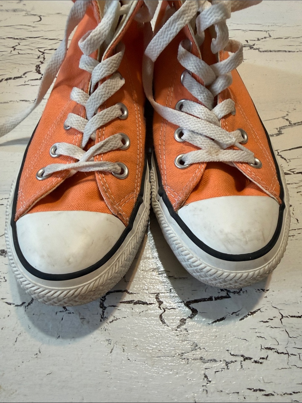 Converse Orange High Top Chuck Taylor Sneakers - Picture 5 of 5